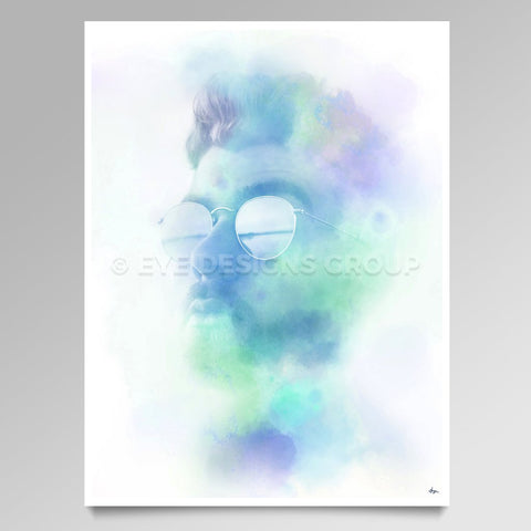 OPTICAL ART Blue Green